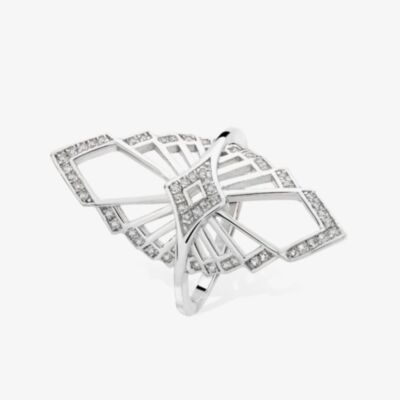 Lucy Quartermaine Silver Topaz Skinny Droplet Open Ring ADER6EL