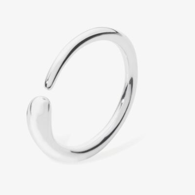 Lucy Quartermaine Silver Half Splash Fashion Ring DR8L