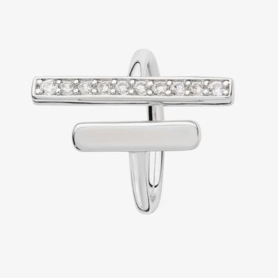 Lucy Quartermaine Silver Waterfall Five Drop Fashion Ring MLR1M