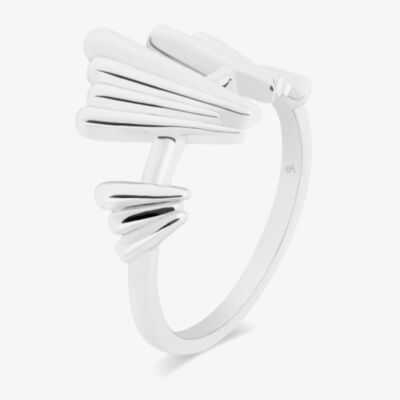 Lucy Quartermaine Silver Topaz Skinny Drip Snake Ring SHR1M