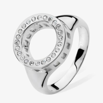 Lucy Quartermaine Silver Art Deco Halo Ring ADR1