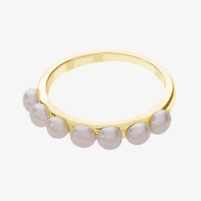 Lucy Quartermaine Gold Vermeil Royal Pearl Ring RR2G