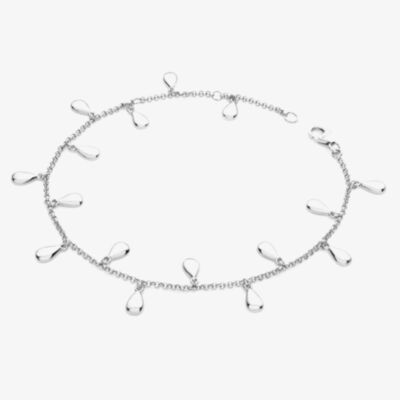 Lucy Quartermaine Silver Tear Drop Anklet TDA1