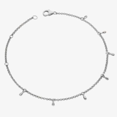 Lucy Quartermaine Silver Multi Drop Anklet DA1