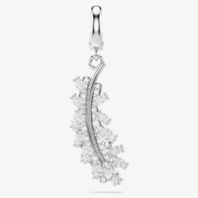 Swarovski Vienna Rhodium Plated Feather Charm 5757739