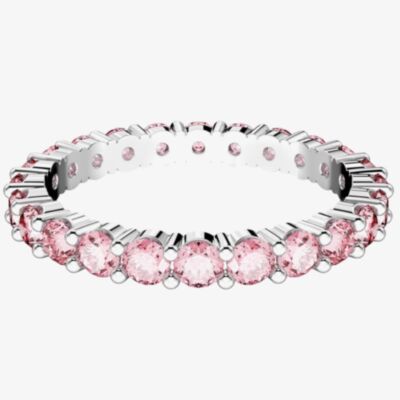 Swarovski Matrix Pink Cubic Zirconia Full Eternity Ring 5658853