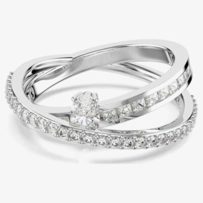 Swarovski Hyperbola Mixed Cuts Two Row Ring 5691231