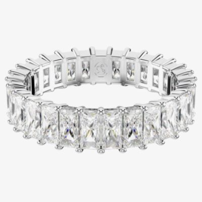 Swarovski Matrix Rhodium Plated Cubic Zirconia Full Eternity Ring 569341