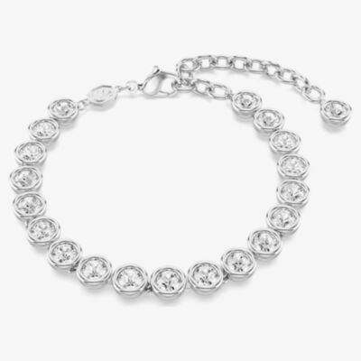 Swarovski Imber Rhodium Plated White Crystal Tennis Bracelet 5682666