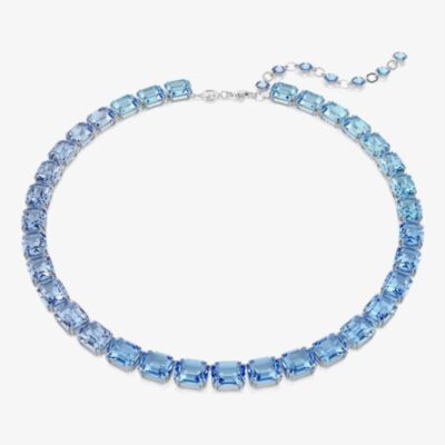 Swarovski Millenia Rhodium Plated Blue Gradient Necklace 5694136