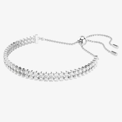 Swarovski Matrix Tennis Silver Two Row Bracelet 5678252