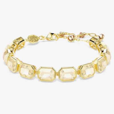 Swarovski Millenia Gold Tone Plated Octagonal Crystal Tennis Bracelet 5720912