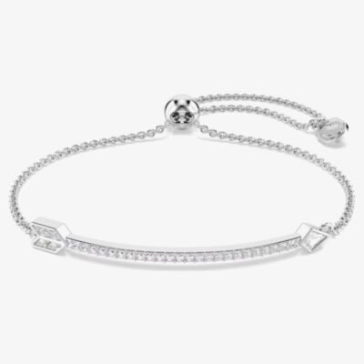 Swarovski Idyllia Rhodium Plated Silver Arrow Sliding Bracelet 5741523