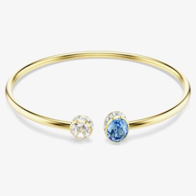 Swarovski Chroma 18ct Yellow Gold White & Blue Bangle 5757998
