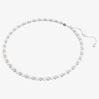 Swarovski Matrix Tennis White Crystal Necklace 5689623