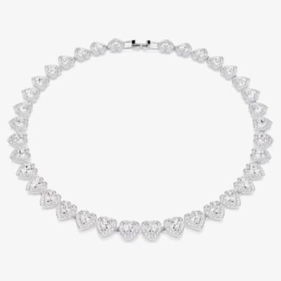 Ariana Grande X Swarovski Capsule White Crystal Heart Necklace 5720857