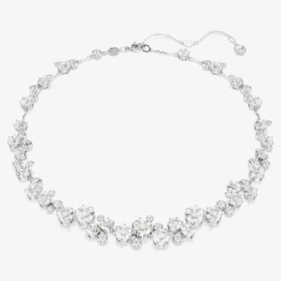 Swarovski Constella Rhodium Plated White Crystal Necklace 5722472
