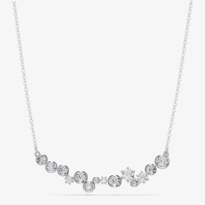 Swarovski Constella Rhodium Plated Mixed Cut White Crystal Necklace 5722473