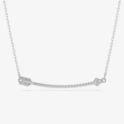 Swarovski Idyllia Rhodium Plated Crystal Arrow Necklace 5737293