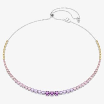 Swarovski Matrix Rhodium Plated Multicolour Crystal Necklace 5751196