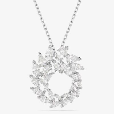 Swarovski Mesmera Rhodium Plated Marquise Cut Circle Pendant 5759837