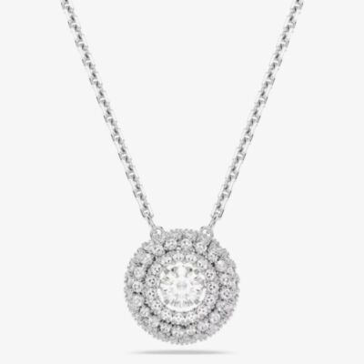 Swarovski Sublima Rhodium Plated Round Cut Cluster Pendant 5738246