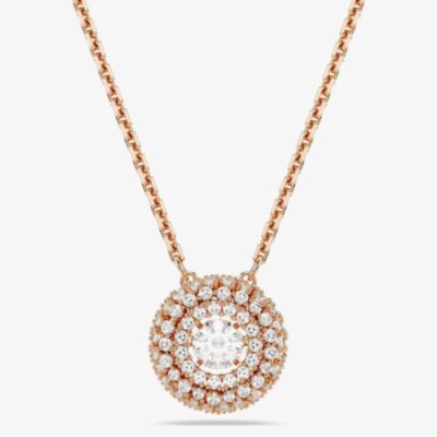 Swarovski Sublima 18ct Rose Gold Plated Round Cut Cluster Pendant 5764190