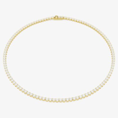 Swarovski Matrix 18ct Yellow Gold Plated Tennis Necklace 5681795