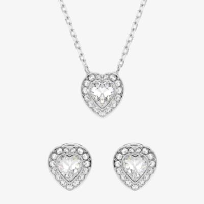 Ariana Grande X Swarovski Capsule Heart Necklace & Stud Earrings Jewellery Set 5720849