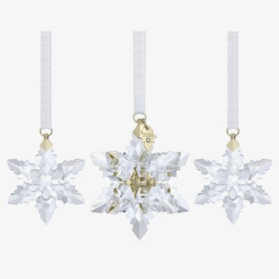 Swarovski Annual Edition Set Of Three Festive Snowflake 2024 Ornaments 5674410