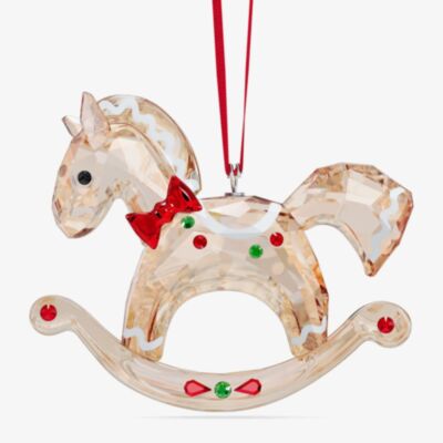 Swarovski Holiday Cheers Gingerbread Rocking Horse Ornament 5627608