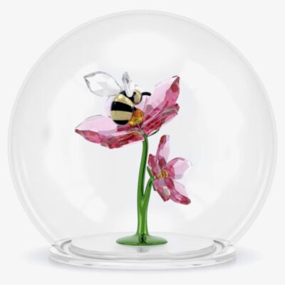 Swarovski Idyllia Glass Ball Bee and Flowers Figurine 5721549