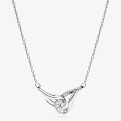 Swarovski Classica Sterling Silver Round Cut Interlocking Pendant 5740343