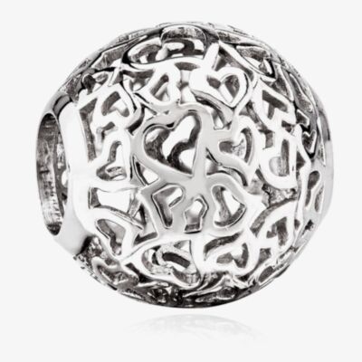 Rosa Lea Openwork Hearts Charm AM-2THB011404