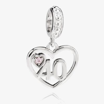 Rosa Lea 40 Heart Dangle Charm AM-2THB012704