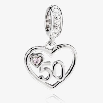 Rosa Lea 50 Heart Dangle Charm AM-2THB012804