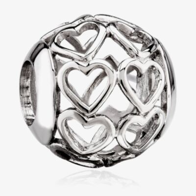 Rosa Lea Openwork Heart Rows Charm AM-2THB008004