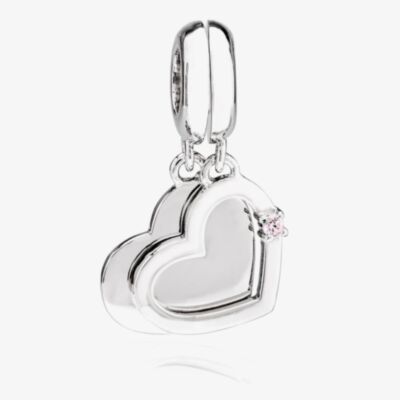 Rosa Lea Double Hearts Dangle Charm AM-2THB003004
