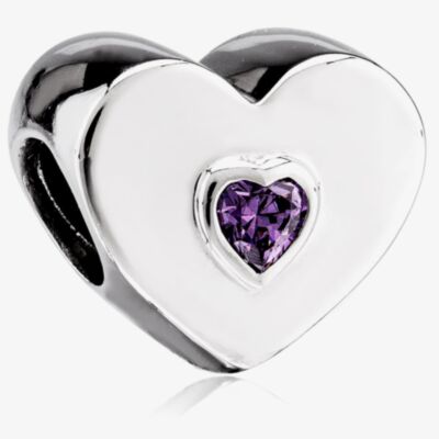 Rosa Lea Purple Heart Charm AM-2THB005704-Purple
