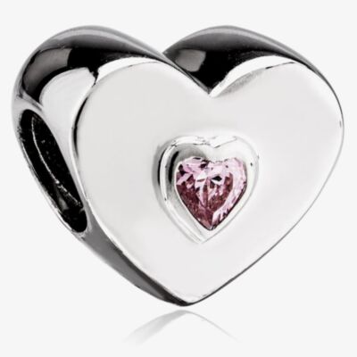 Rosa Lea Pink Heart Charm AM-2THB005704-Pink