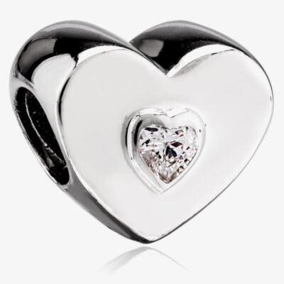 Rosa Lea White Heart Charm AM-2THB005704-White