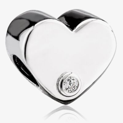 Rosa Lea White Heart Charm AM-2THB006204-White