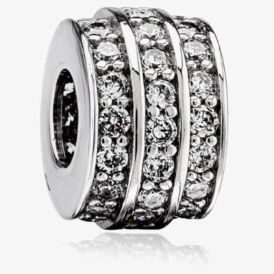 Rosa Lea White Three Row Barrel Charm AM-2THB003604-White