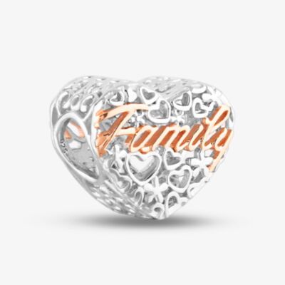 Rosa Lea Openwork Family Heart Charm AM-2THB023507