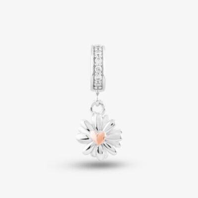 Rosa Lea Daisy Flower Rose Dangle Charm AM-2THB028907