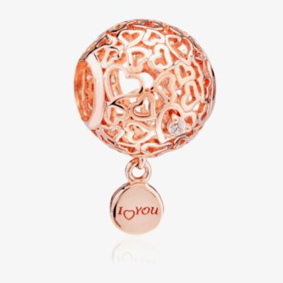 Rosa Lea I Love You Round Hearts Charm AM-2THB007406