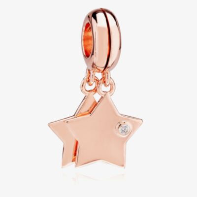 Rosa Lea Double Stars Dangle Charm AM-2THB002906