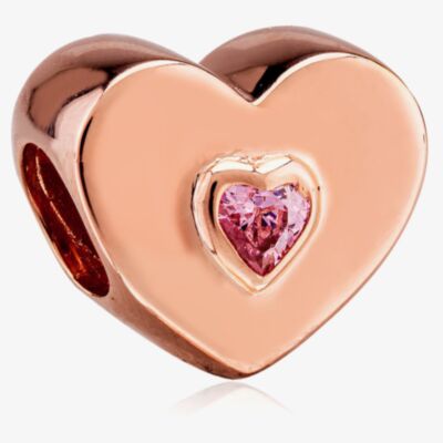 Rosa Lea Pink Heart Charm AM-2THB005706-Pink