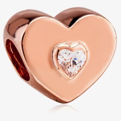 Rosa Lea White Heart Charm AM-2THB005706-White