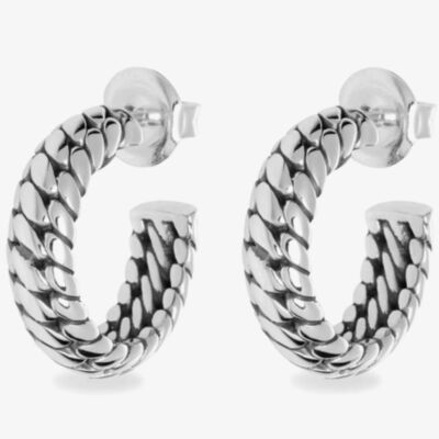 Buddha To Buddha Silver Ben Small Silver Hoop Earrings 437 ONE